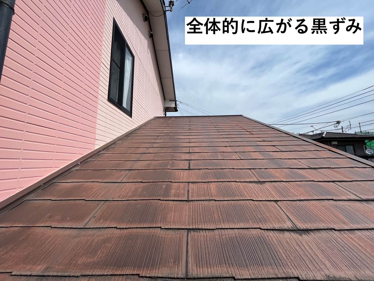 宗像市の屋根の劣化にお困りの方へ｜スレート屋根の苔・黒ずみ【調査編】