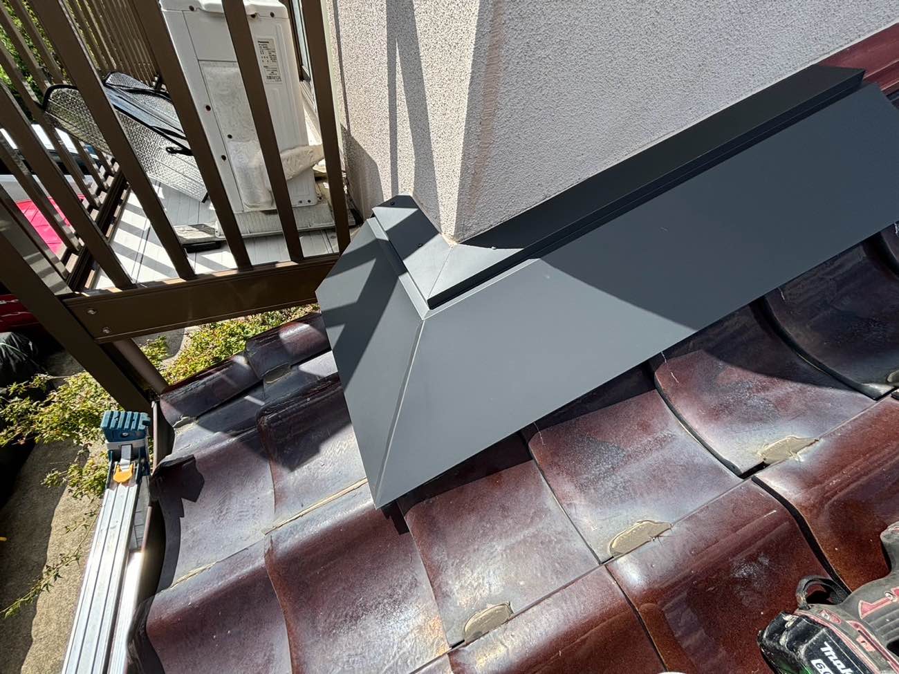 板金施工完了、雨漏り工事