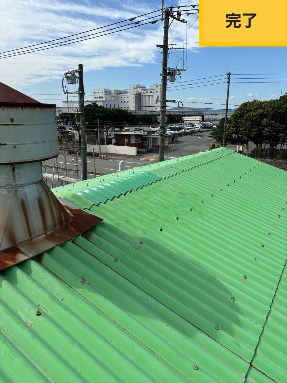 倉庫屋根修理、福岡、倉庫からの雨漏り
