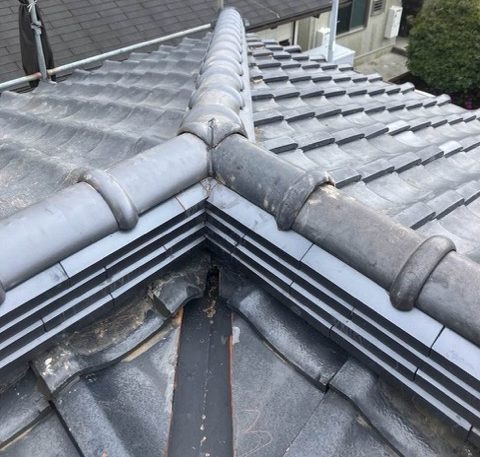 棟瓦の復旧