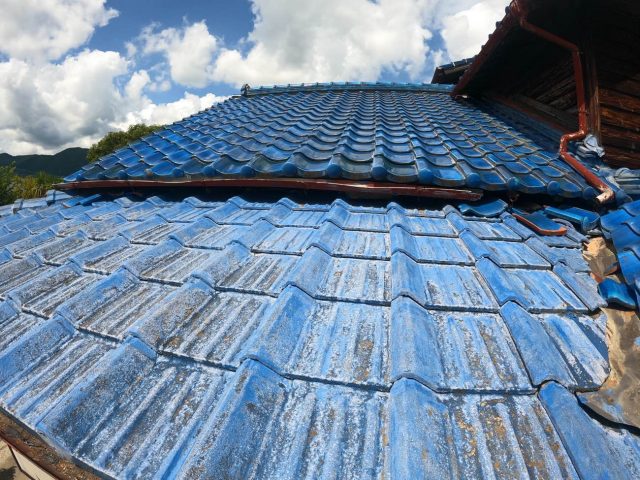 小郡市の経年劣化が進行した瓦屋根
