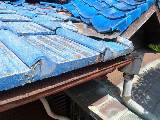 小郡市の雨樋も劣化