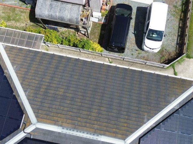 糸島市でドローンで撮影した屋根