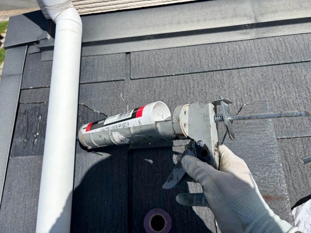 破損したスレート屋根の補修