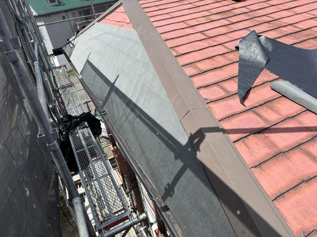 筑紫野市の防水シートを使用した雨漏り工事