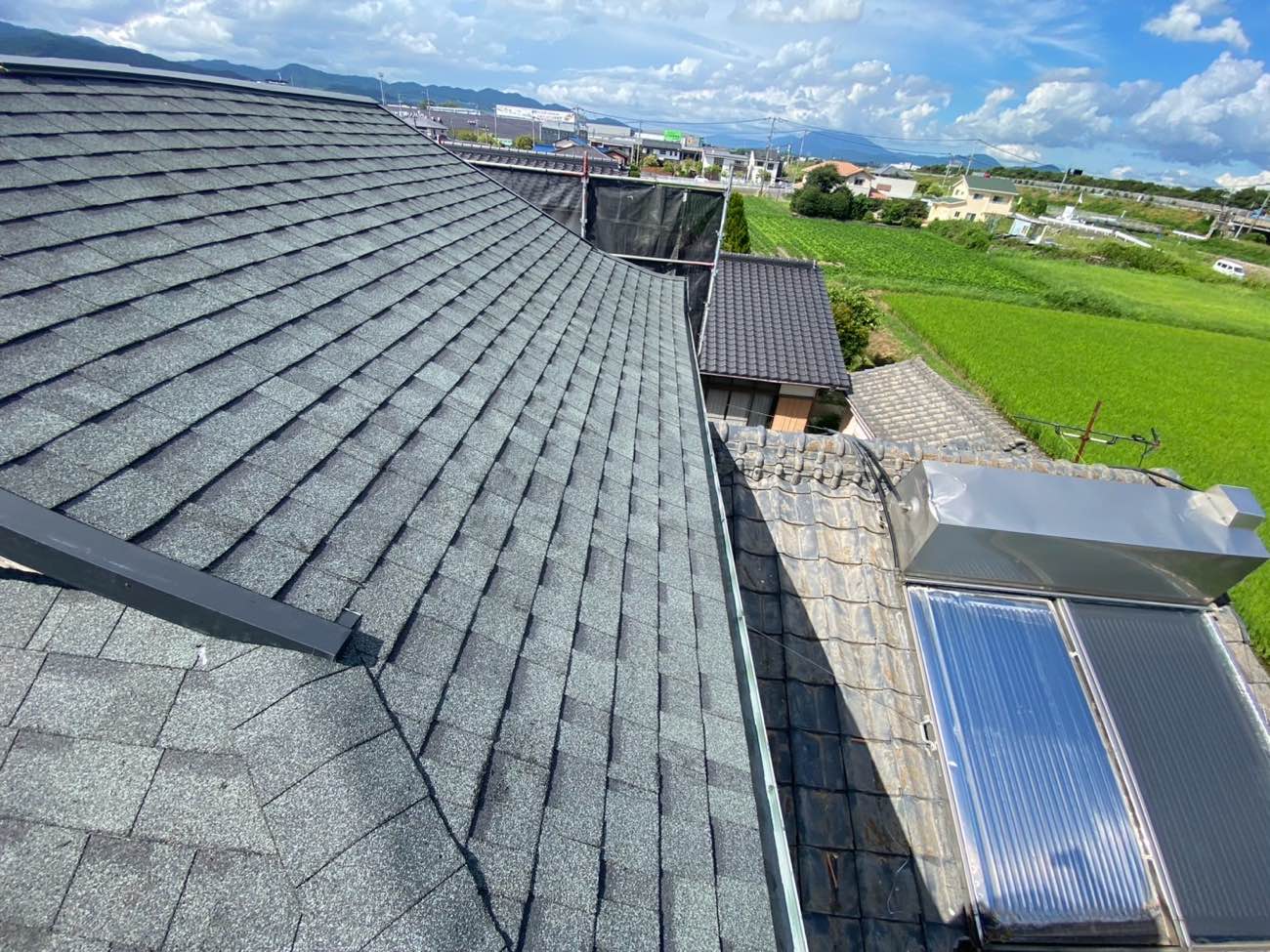 太宰府市の葺き替え工事、オークリッジスーパー