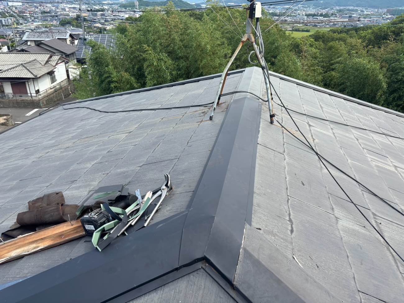 筑紫野市で行った雨漏り工事、完了