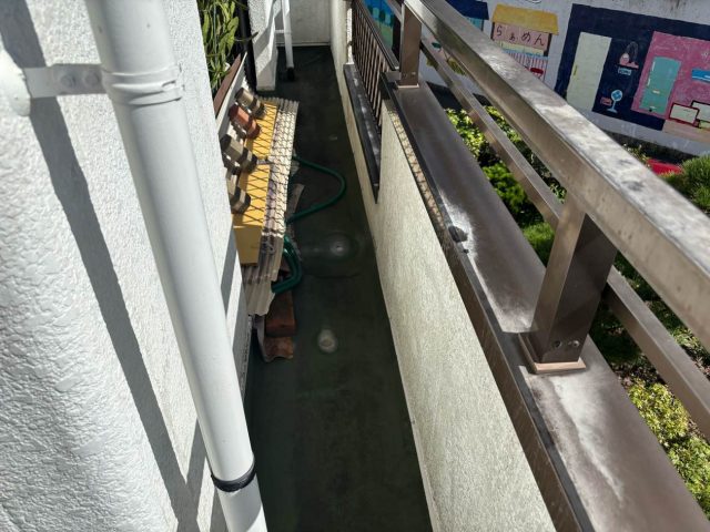 筑紫野市で防水調査をしたバルコニー