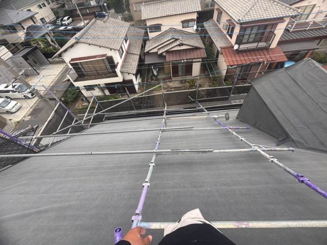 筑紫野市でルーフィングを施工
