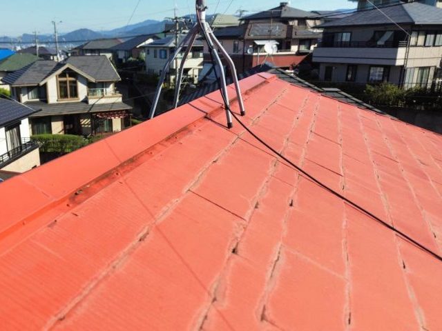 筑紫野市の屋根スレートの劣化