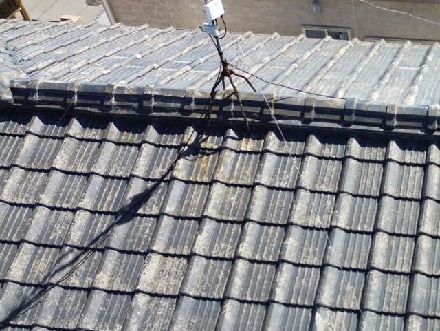 太宰府市で点検したセメント瓦の屋根