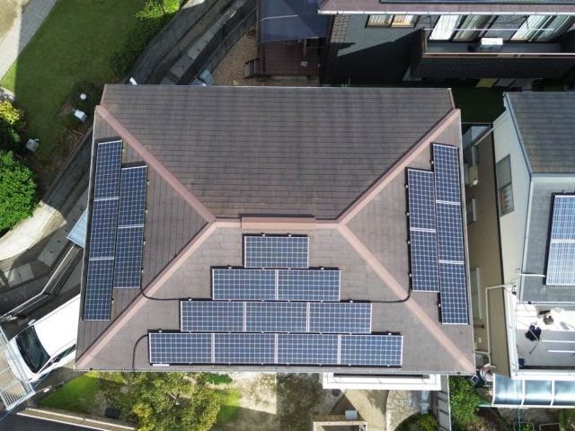 小郡市で実施した屋根のドローン撮影