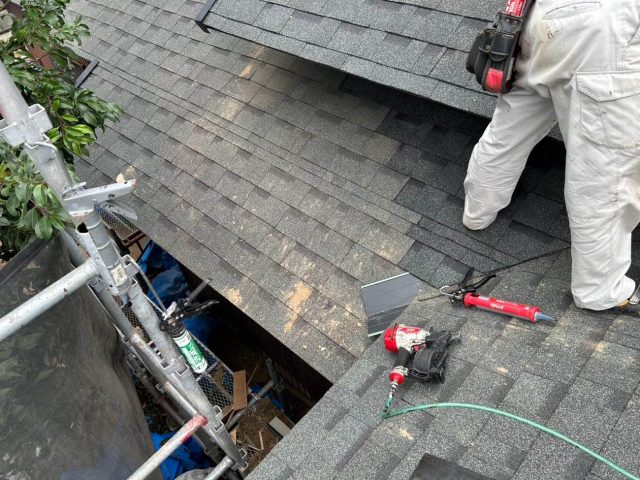 小郡市でオークリッジスーパーを施工中