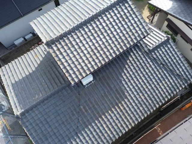 太宰府市で調査した屋根のセメント瓦