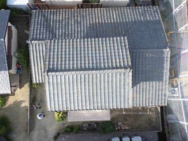 太宰府市の屋根のドローン調査