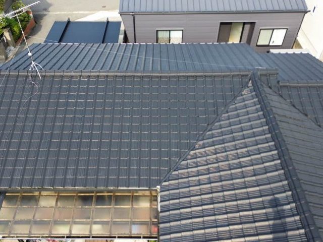 古賀市で調査した瓦屋根