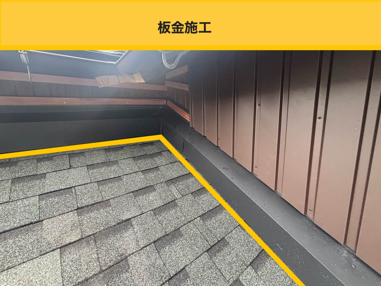板金施工（取り合い部の雨仕舞）