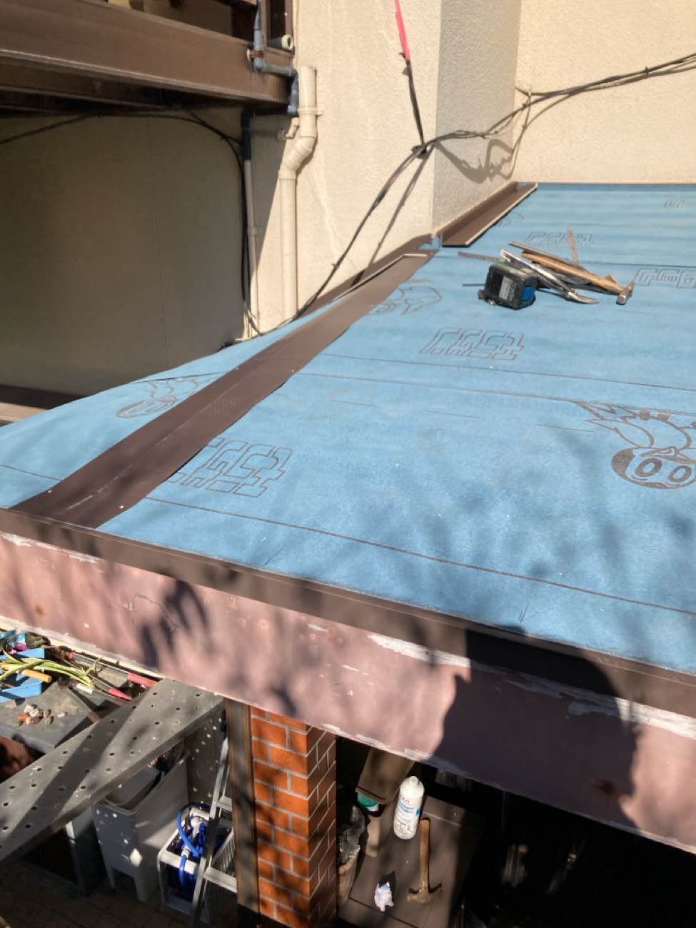 福岡市太宰府市の防水シート施工