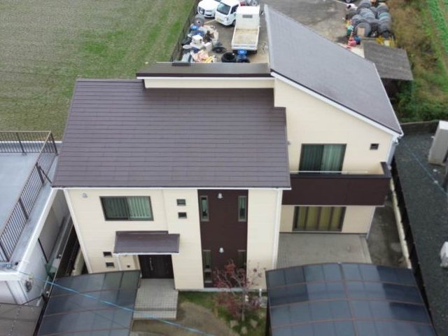 筑紫野市で屋根と外壁の塗装が完了
