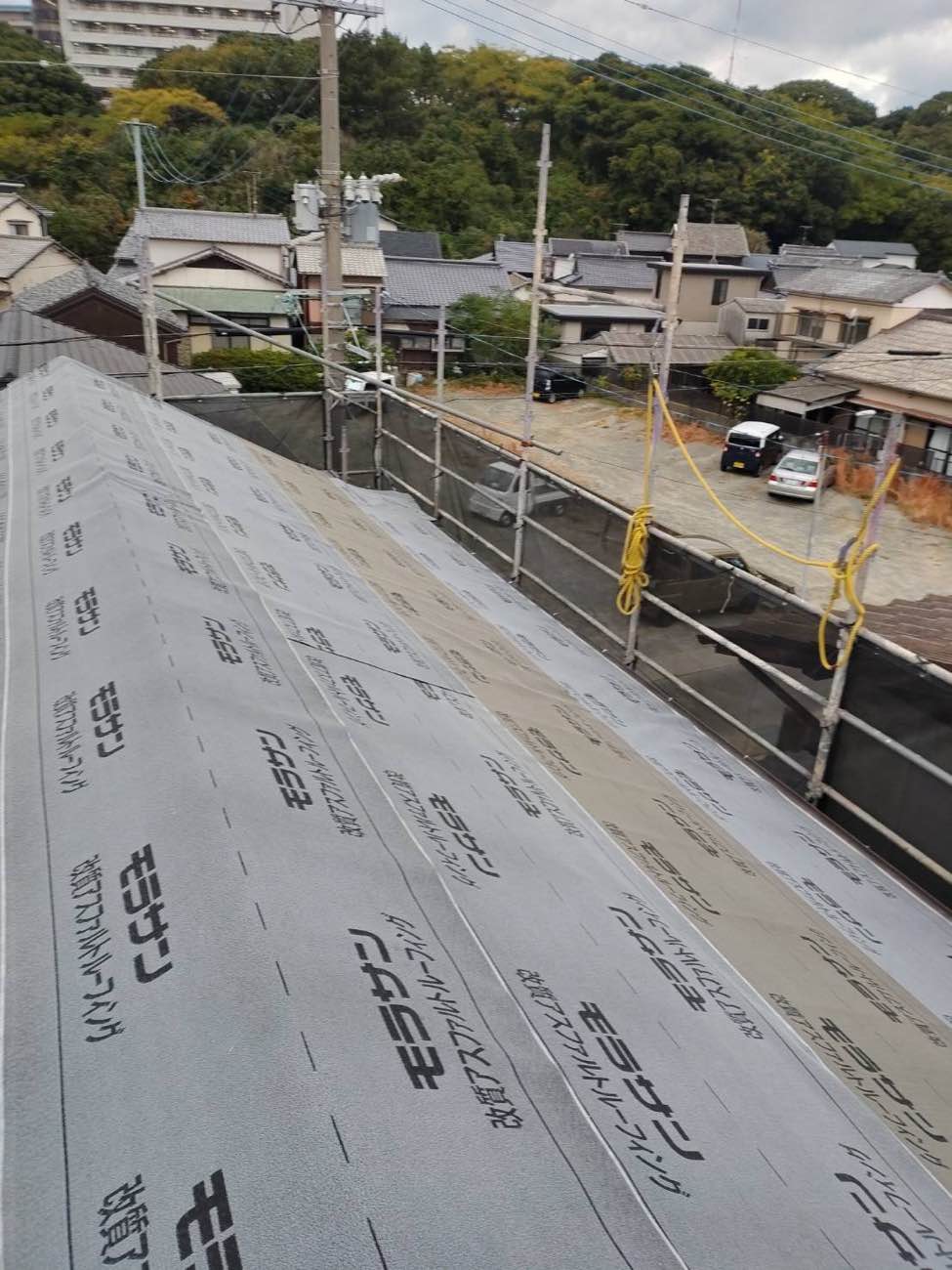 筑紫野市の葺き替え工事、瓦屋根住宅