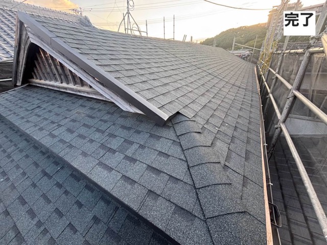 筑紫野市の屋根葺き替え工事、完了