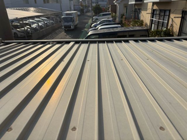 小郡市で調査した倉庫の屋根