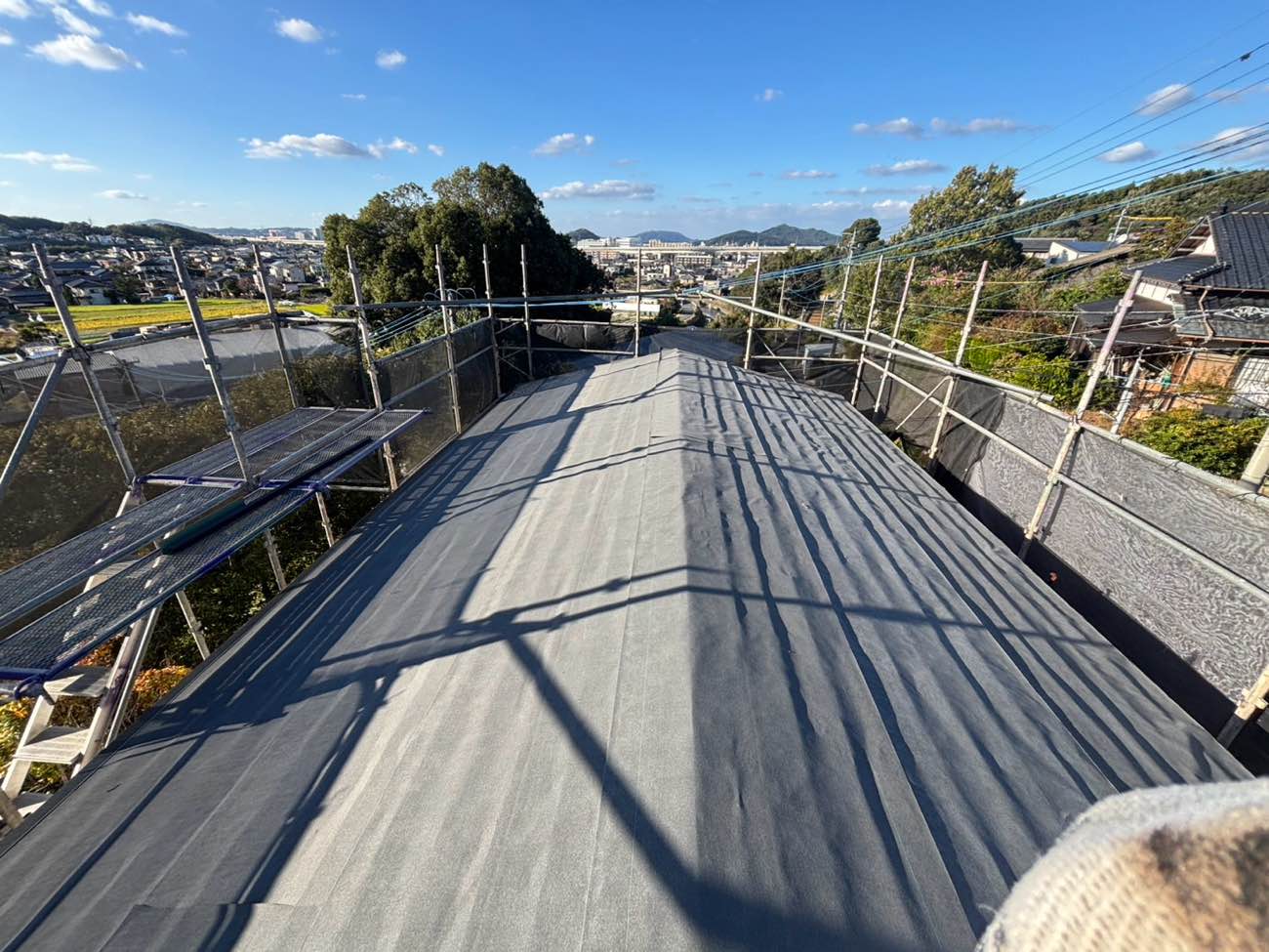 防水シート施工