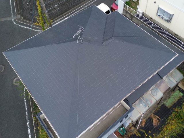 太宰府市で雨漏り調査したスレート屋根