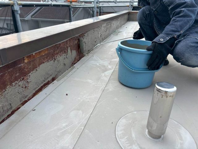 太宰府市のウレタン防水工事開始
