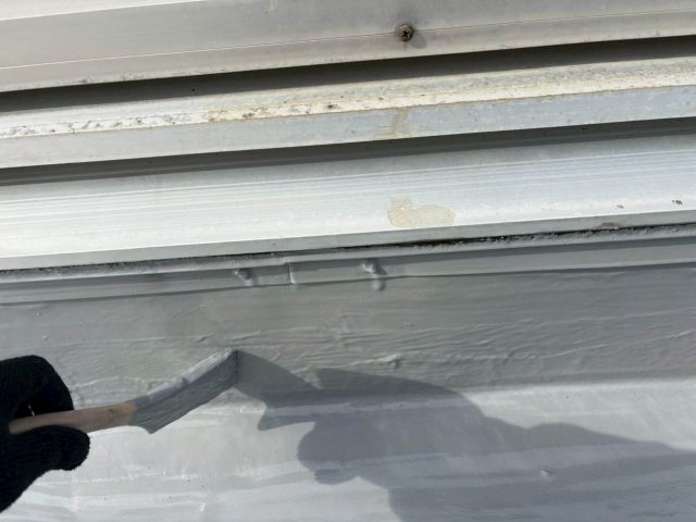 太宰府市の塗膜防水工事中