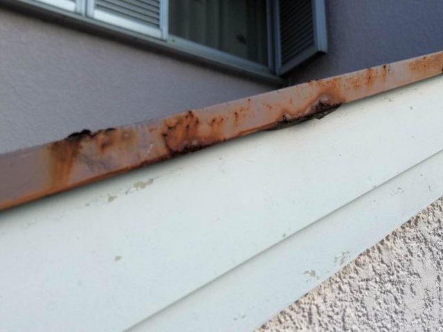 久留米市の屋根の板金の錆
