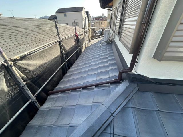 筑紫野市でルーガ雅で葺き替えた屋根