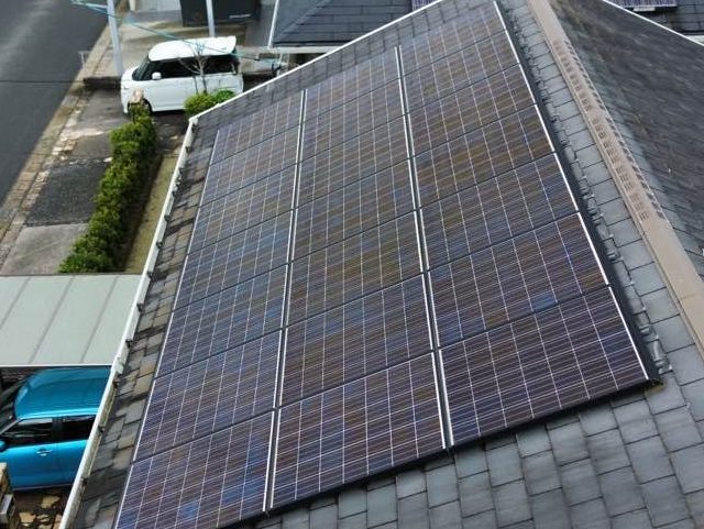筑紫野市で太陽光パネルを取り外し