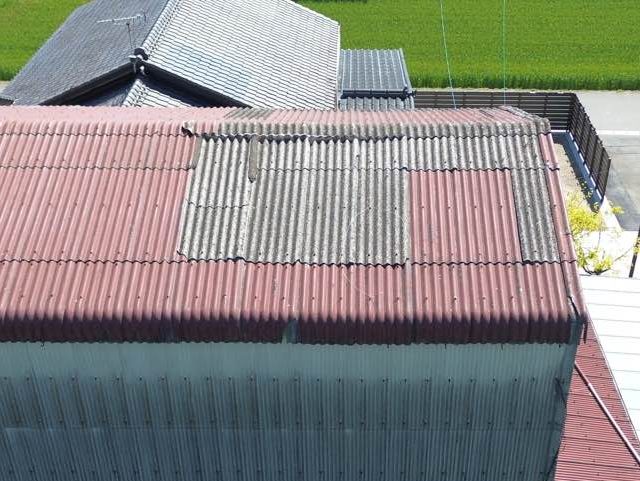 小郡市で調査した倉庫屋根