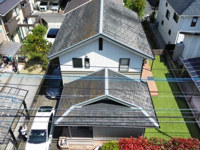 小郡市で調査したスレート屋根