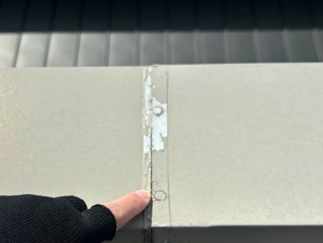 小郡市のパラペットのコーキング劣化