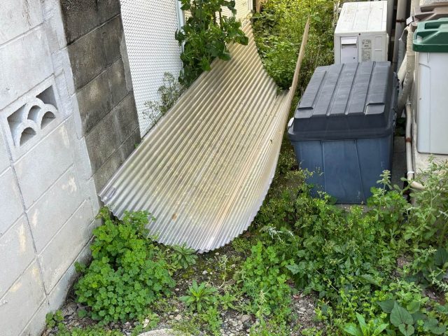 筑紫野市で飛散した塩ビ屋根