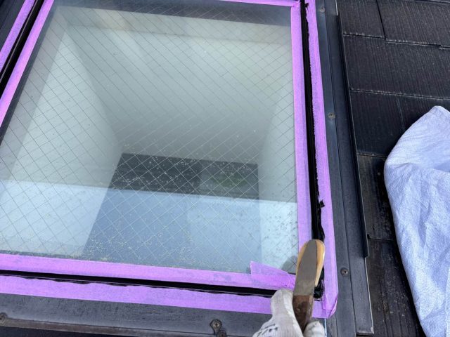 太宰府市でシーリングの押さえ作業