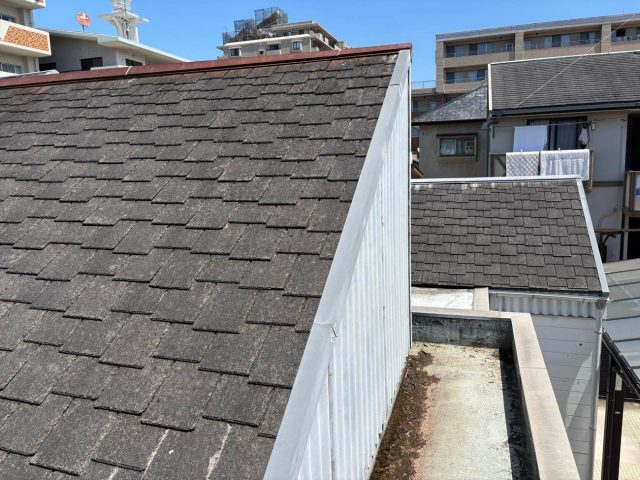 小郡市で空き家のスレート屋根を点検