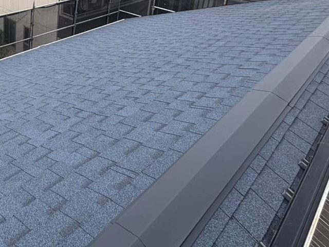 筑紫野市のカバー工事で設置した棟板金