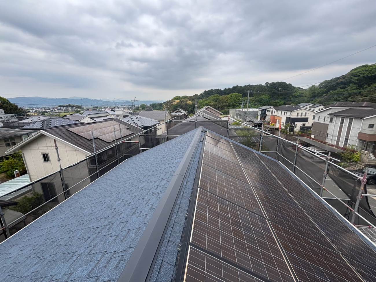 筑紫野市の屋根調査、スレート屋根のずれ、劣化