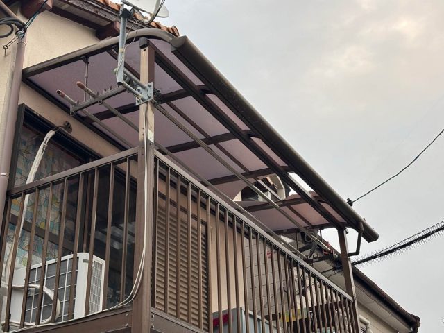 筑紫野市で調査したベランダ屋根