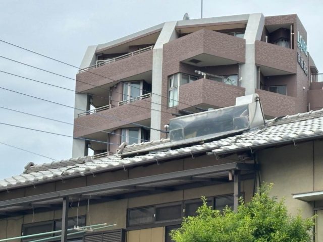 小郡市で調査したボイラーと屋根