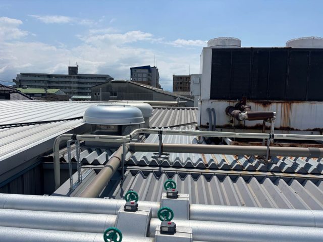 筑紫野市の雨漏りした工場屋根の調査