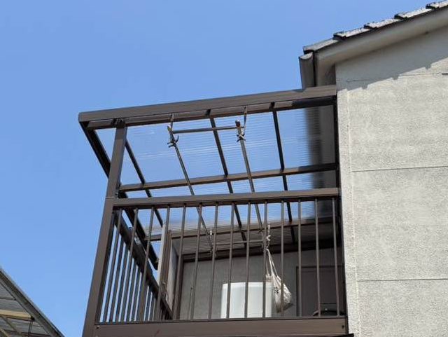 筑紫野市でベランダ屋根の交換完了