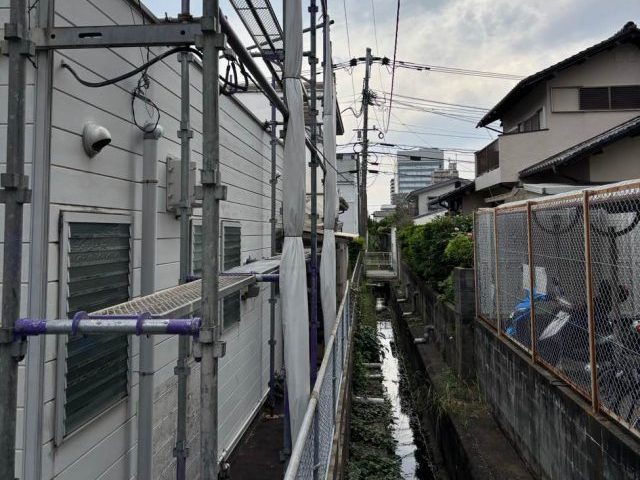 小郡市で足場を設置