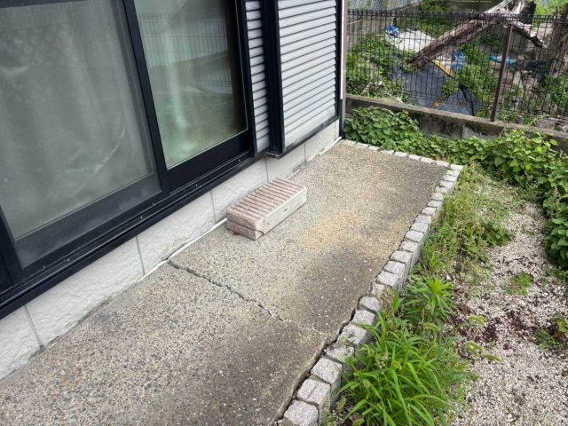 【小郡市】土間のひび割れを調査｜地震の影響の可能性を確認し補修工事をご案内