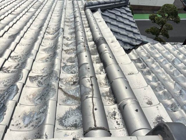小郡市の劣化した瓦屋根