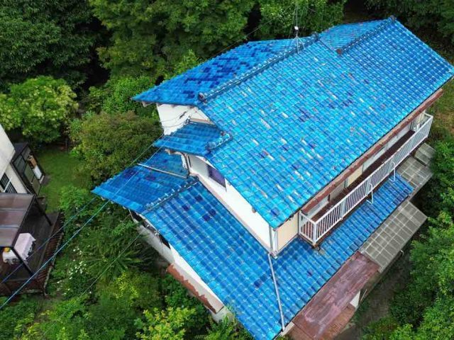 太宰府市で屋根の被害を調査