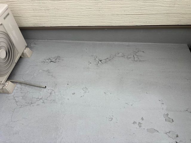 筑紫野市でベランダ防水層の劣化